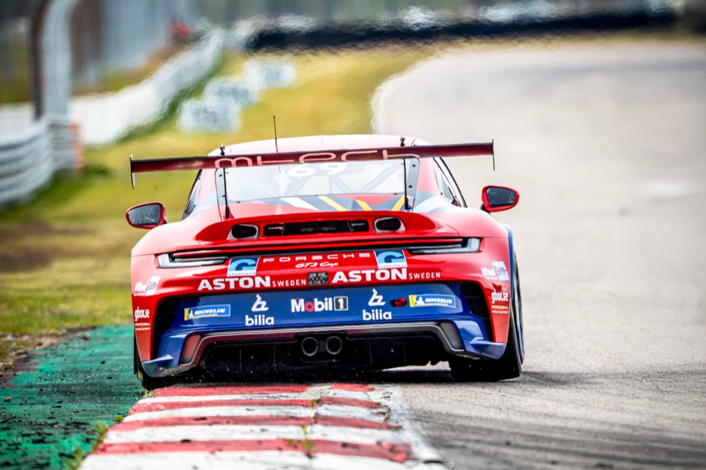 Gustav Krogh i svær Porsche Carrera Cup-premiere på Anderstorp.
(Foto: Porsche Carrera Cup Scandinavia)